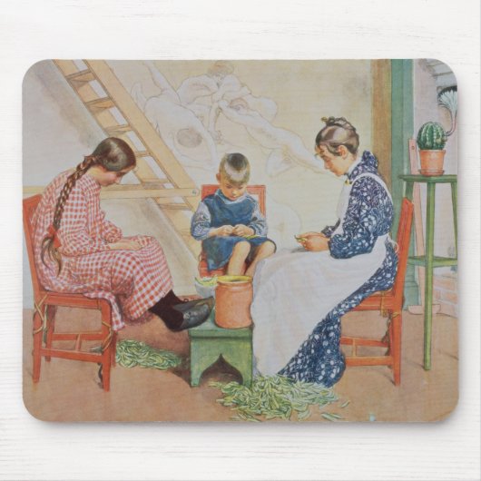 Schälen der Erbsen, Kneipe. in "Lasst Licht Hinin" Mousepad (Vorne)