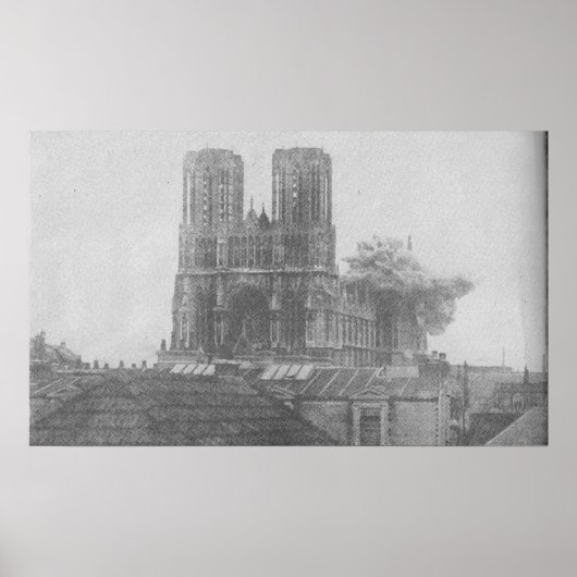Schälen der Reims-Kathedrale Poster (Vorne)