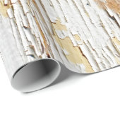 Schalen-Farbe auf gealterter hölzerner abstrakter Geschenkpapier (Rolleneckpunkt)