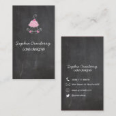 Schalen-Kuchen auf Tafelvertikale Visitenkarte (Vorne/Hinten)