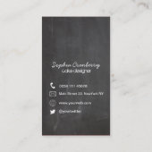 Schalen-Kuchen auf Tafelvertikale Visitenkarte (Rückseite)