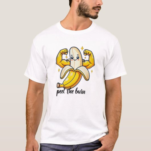 Schälen Sie das T-Shirt Burn Gym - Banana-Flex-Bic (Vorderseite)
