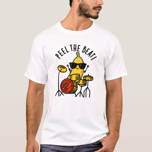 Schälen Sie den beat Funny Banana Drummer Puff T-Shirt (Vorderseite)