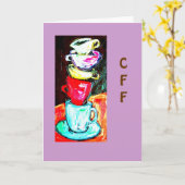 Schalen und Tassen Karte (Gelbe Blume)