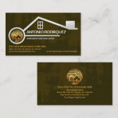 Schälen von braunen Wandmalereien Imitat Silver Zu Visitenkarte (Vorne/Hinten)