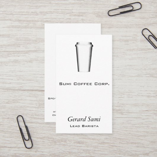 Schalen zum zu gehen visitenkarte (Vorderseite/Rückseite Beispiel)