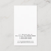 Schalen zum zu gehen visitenkarte (Rückseite)