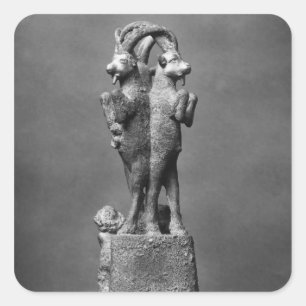 Schalenstand gebildet von drei Steinböcken Quadratischer Aufkleber