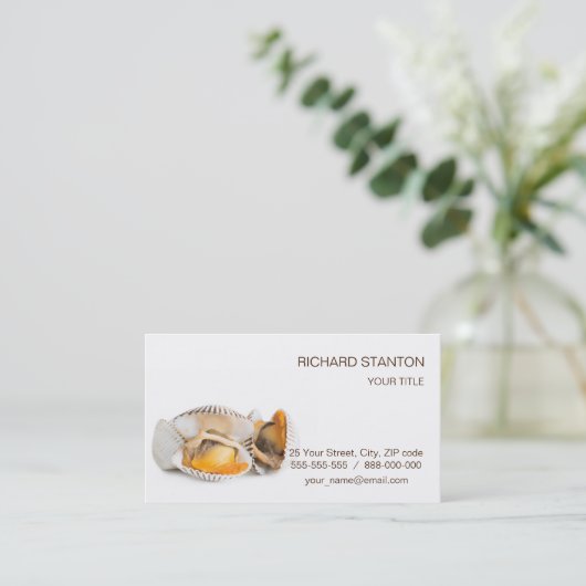 Schalentiere Visitenkarte (Stehend Vorderseite)