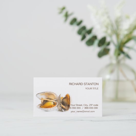 Schalentiere Visitenkarte (Stehend Vorderseite)