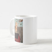 Schalkhafte Corgi-Tasse Kaffeetasse (Vorderseite Links)
