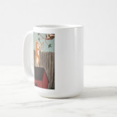 Schalkhafte Corgi-Tasse Kaffeetasse (Vorderseite Links)