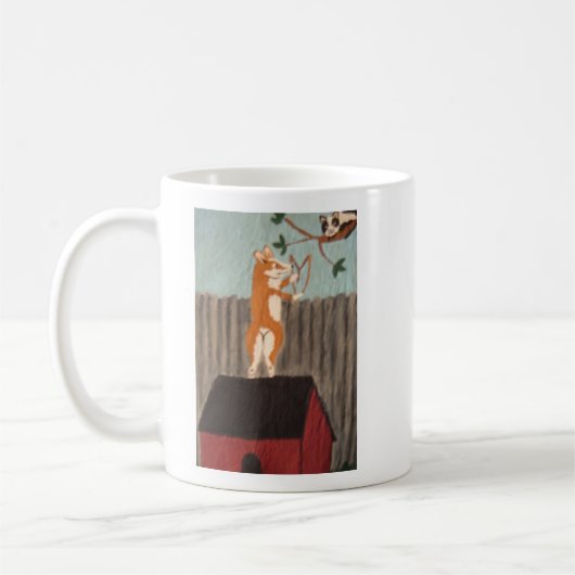 Schalkhafte Corgi-Tasse Kaffeetasse (Links)