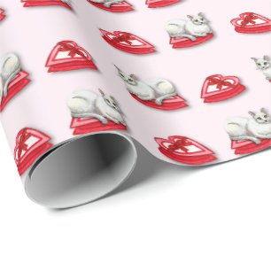 Schalkhafte Katze Wrap-Papier Geschenkpapier