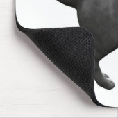 Schalkhafte schwarze Katzenmauspad Mousepad (Ecke)