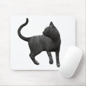 Schalkhafte schwarze Katzenmauspad Mousepad (Mit Mouse)