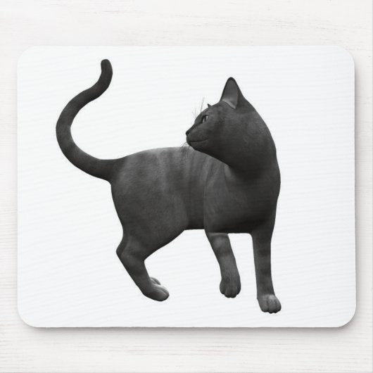 Schalkhafte schwarze Katzenmauspad Mousepad (Vorne)