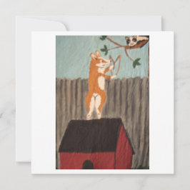 Schalkhafter Corgi-Karte