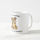 Schalkhafter Hund Becher Kaffeetasse (VorderseiteRechts)
