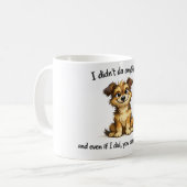 Schalkhafter Hund Becher Kaffeetasse (Vorderseite Links)