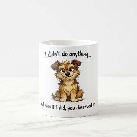 Schalkhafter Hund Becher Kaffeetasse (Mittel)