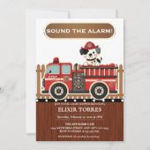 Schall den Alarm! Moderne Trucksäulendusche Einladung (Vorderseite)