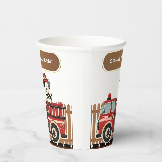 Schall den Alarm! Moderne Trucksäulendusche Pappbecher (Rechts)