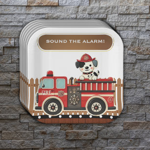 Schall den Alarm! Moderne Trucksäulendusche Pappteller