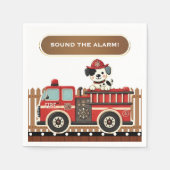 Schall den Alarm! Moderne Trucksäulendusche Serviette (Vorderseite)
