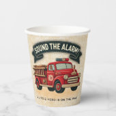 Schall den Alarm! Vintage Trucksäulendusche Pappbecher (Vorderseite)