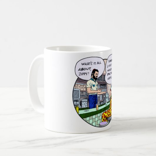 Schalldämpfer-Mann Mug#1 Kaffeetasse (Vorderseite Links)