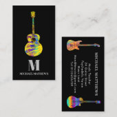 Schallgitarrist Monogram Visitenkarte (Vorne/Hinten)