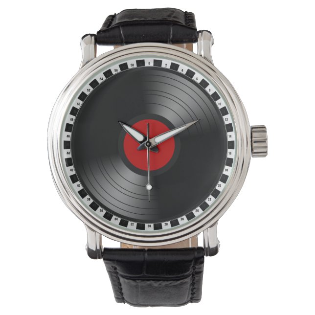 Schallplatte Armbanduhr (Vorderseite)