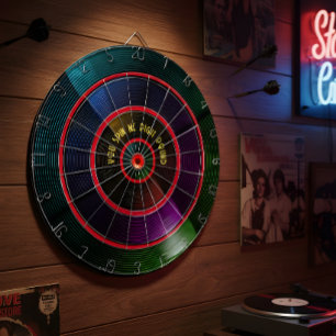 Schallplatte Dartboard - Musikzimmer - Retro-Desig Dartscheibe