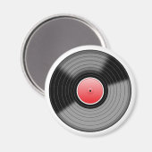 Schallplatte L.P. Retro Magnet (Vorderseite/Rückseite)