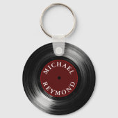 Schallplatte mit meinem Namen Schlüsselanhänger (Rückseite)