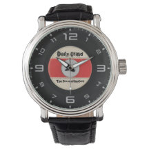 Schallplatte mit Zahlen-Uhr