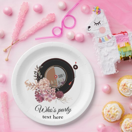 Schallplatte Pappteller (Party)