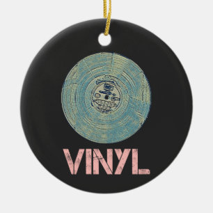 Schallplatte Retro Disco Vintage Musik Design Keramik Ornament