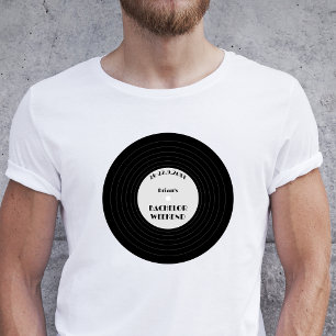 Schallplatte Vintage-Musikliebhaber Junggesellenab T-Shirt