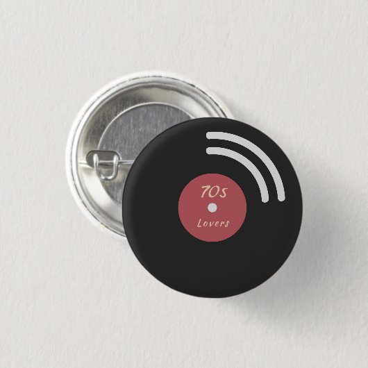 Schallplatten-Button Button (Vorne & Hinten)