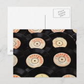 Schallplatten Hintergrund Postkarte (Vorne/Hinten)