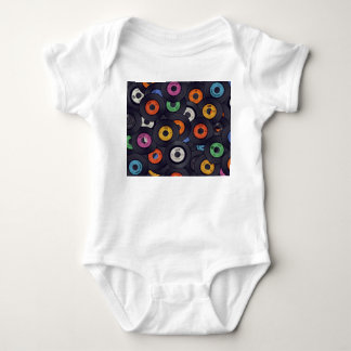 Schallplatten-Musik-Hintergrund im Vintage-Stil Baby Strampler