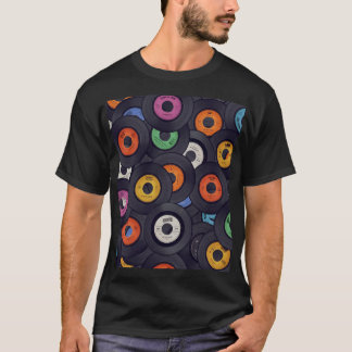 Schallplatten-Musik-Hintergrund im Vintage-Stil T-Shirt