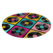 Schallplatten Retro Hintergrund Schneidebrett (Ecke)