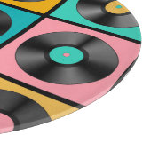 Schallplatten Retro Hintergrund Schneidebrett (Ecke)