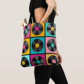 Schallplatten Retro Hintergrund Tasche (Von Nahem)