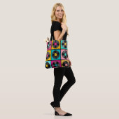 Schallplatten Retro Hintergrund Tasche (Am Model)