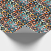 Schallplatten: Retro-LP-Set. Geschenkpapier (Ecke)