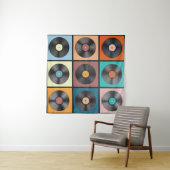 Schallplatten: Retro-LP-Set. Wandteppich (Beispiel (Horizontal))